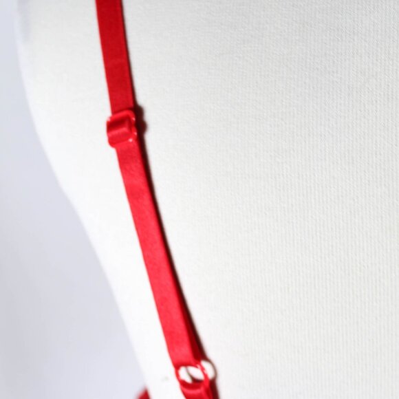 Bold Sexy Red Lace Cropped Cami Plus Size 4XL Adjustable Straps - Picture 7 of 9